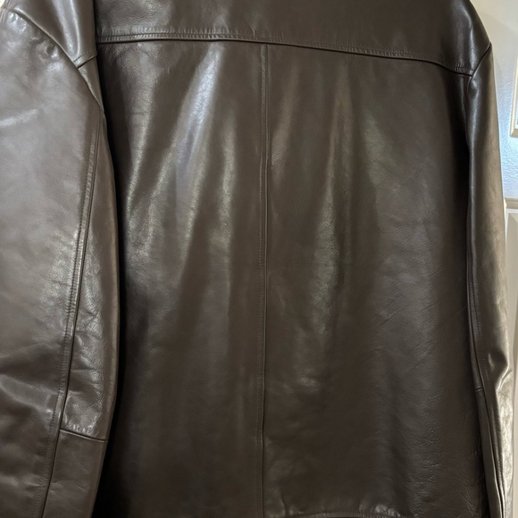 Banana Republic Brown leather jacket men’s XL - Picture 3 of 6